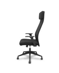 Silla Pro536 basculante negra brazos fijos.