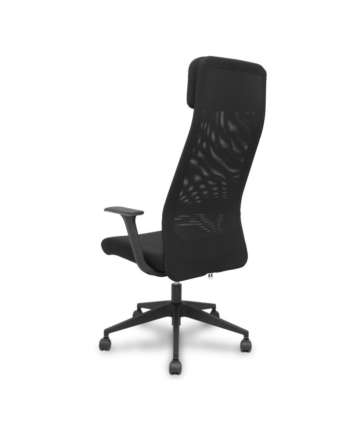 Silla Pro536 basculante negra brazos fijos.