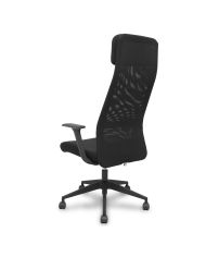 Silla Pro536 basculante negra brazos fijos.