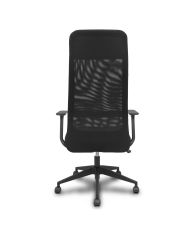 Silla Pro536 basculante negra brazos fijos.
