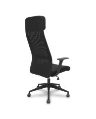 Silla Pro536 basculante negra brazos fijos.