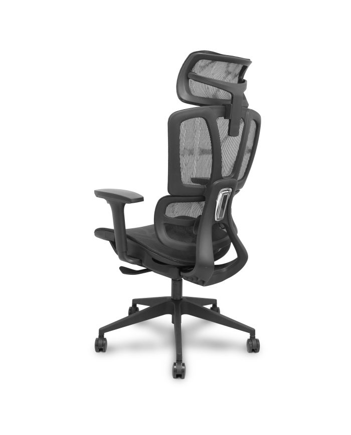 Silla Ergonómica Pro537 traslack negra brazos 3D