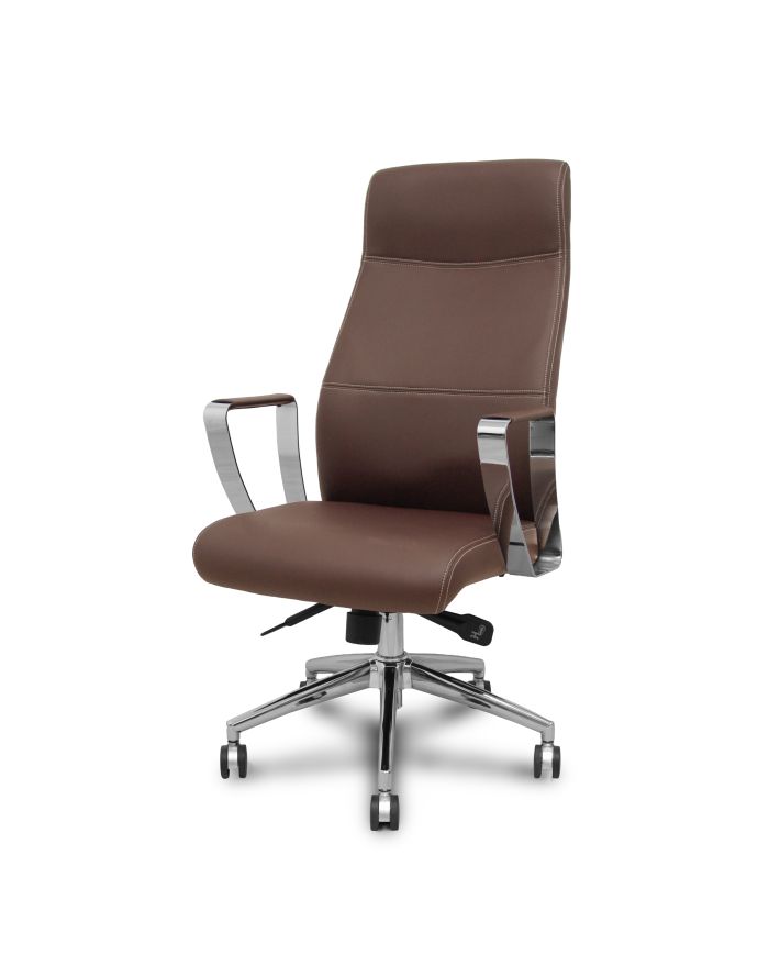 Sillón dirección Ergo540 sincro base cromo ruedas cromadas