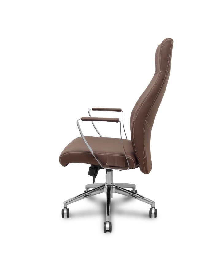 Sillón dirección Ergo540 sincro base cromo ruedas cromadas