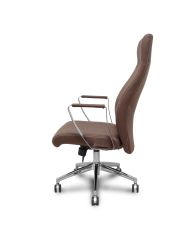 Sillón dirección Ergo540 sincro base cromo ruedas cromadas