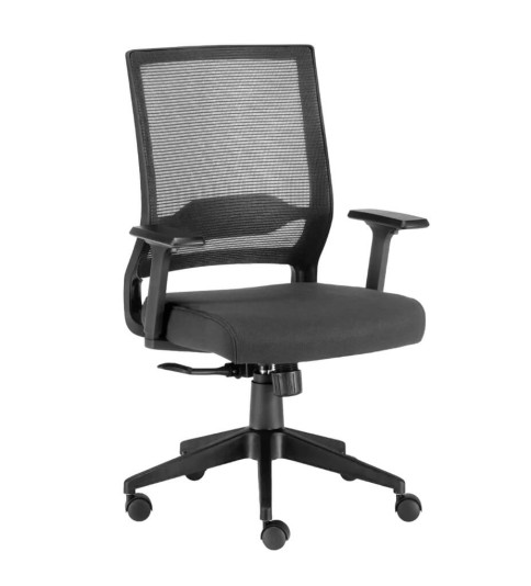 Silla de Oficina SIDNEY de Euromof en acabado negro, uso recomendado 8 horas