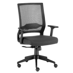 Silla de Oficina SIDNEY de Euromof en acabado negro, uso recomendado 8 horas