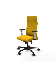 Silla Ergonómica Albacete dirección sincro bali brazos 1D blancos base nailon ruedas 65 nailon