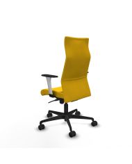 Silla Ergonómica Albacete dirección sincro bali brazos 1D blancos base nailon ruedas 65 nailon