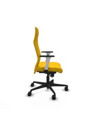 Silla Ergonómica Albacete dirección sincro bali brazos 1D blancos base nailon ruedas 65 nailon