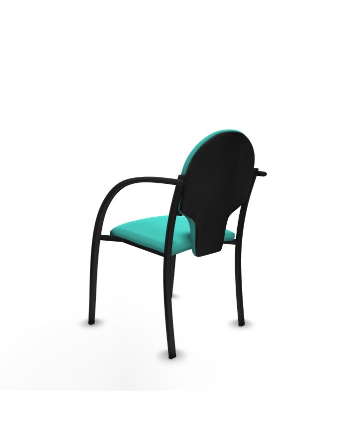 Silla Pack 1 silla Hellín chasis 4 patas negro