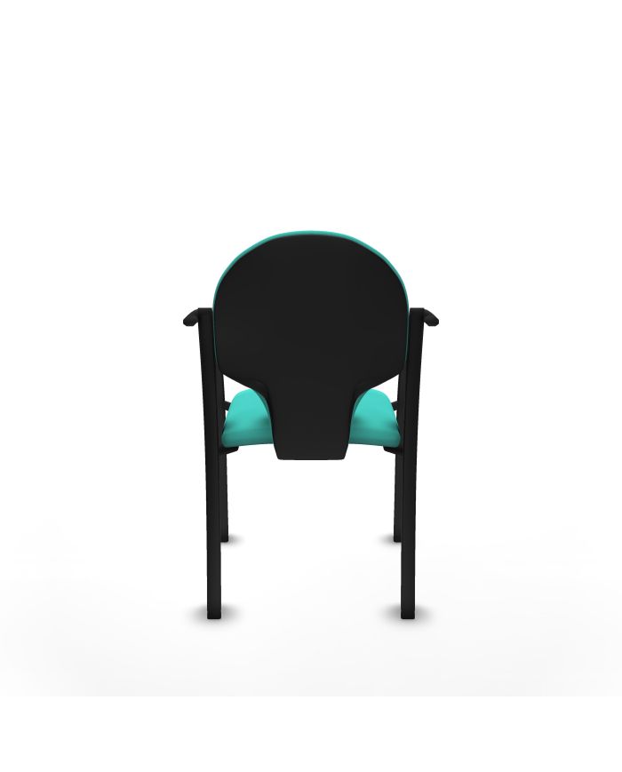 Silla Pack 1 silla Hellín chasis 4 patas negro