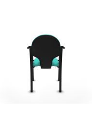 Silla Pack 1 silla Hellín chasis 4 patas negro
