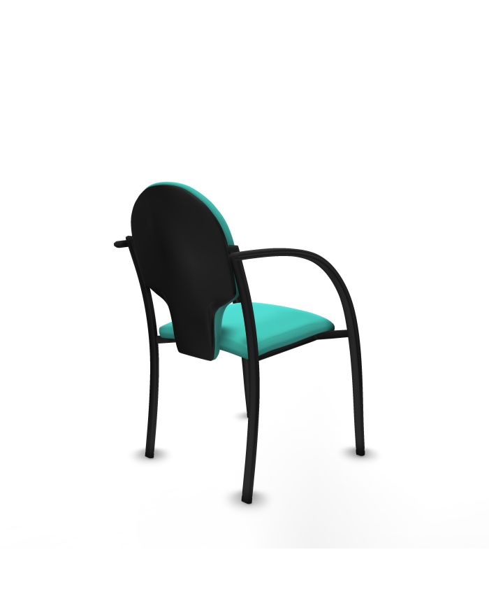 Silla Pack 1 silla Hellín chasis 4 patas negro