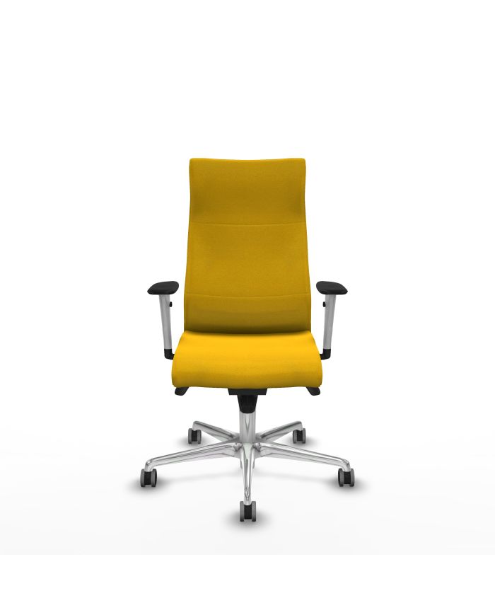 Silla Ergonómica Albacete dirección sincro bali brazos 1D blancos base aluminio ruedas 65 engomadas