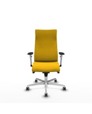 Silla Ergonómica Albacete dirección sincro bali brazos 1D blancos base aluminio ruedas 65 engomadas