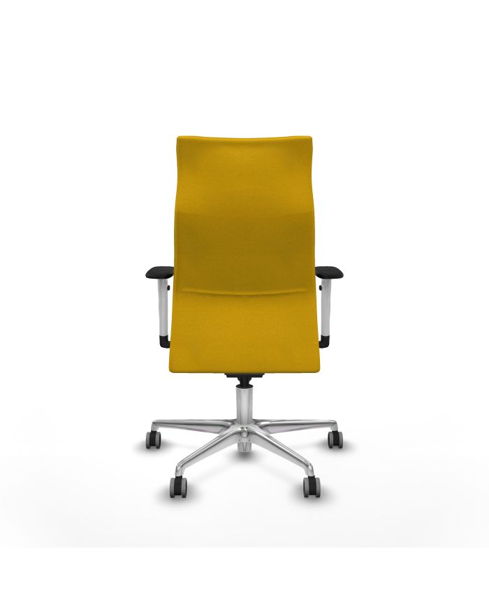 Silla Ergonómica Albacete dirección sincro bali brazos 1D blancos base aluminio ruedas 65 engomadas
