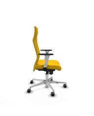 Silla Ergonómica Albacete dirección sincro bali brazos 1D blancos base aluminio ruedas 65 engomadas