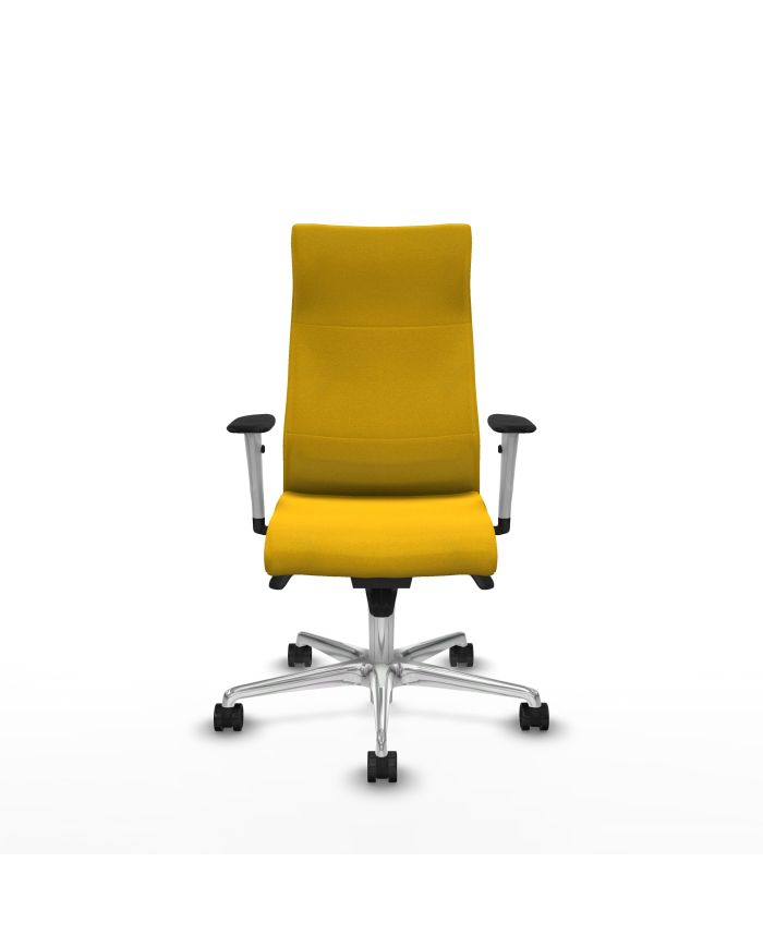 Silla Ergonómica Albacete dirección sincro bali brazos 1D blancos base aluminio ruedas 65 nailon