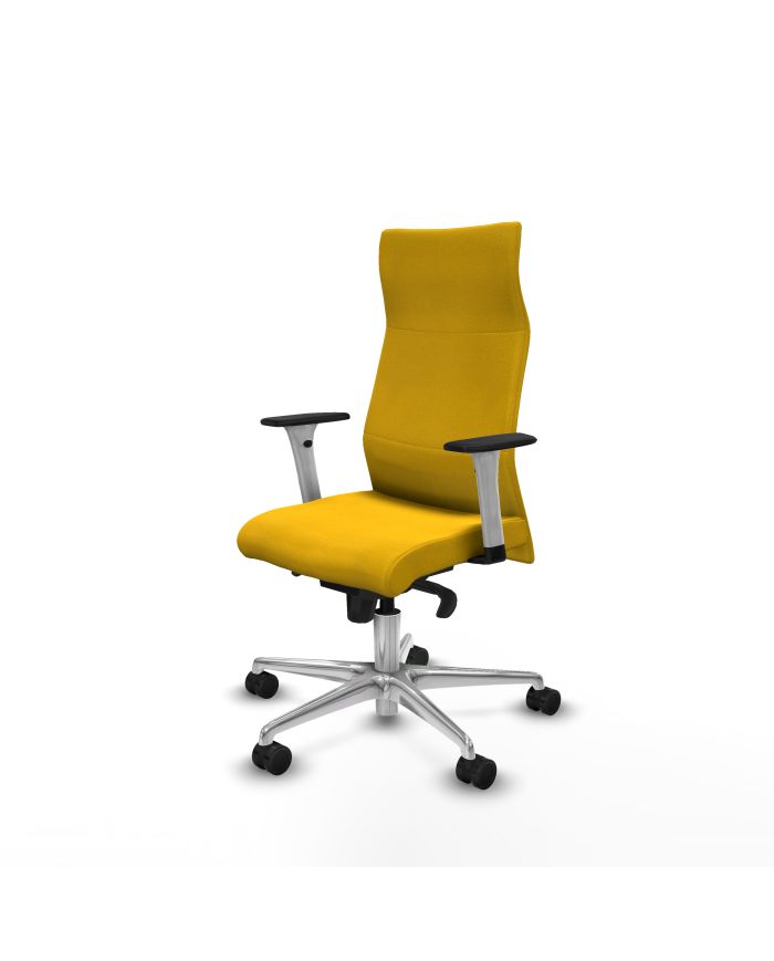 Silla Ergonómica Albacete dirección sincro bali brazos 1D blancos base aluminio ruedas 65 nailon