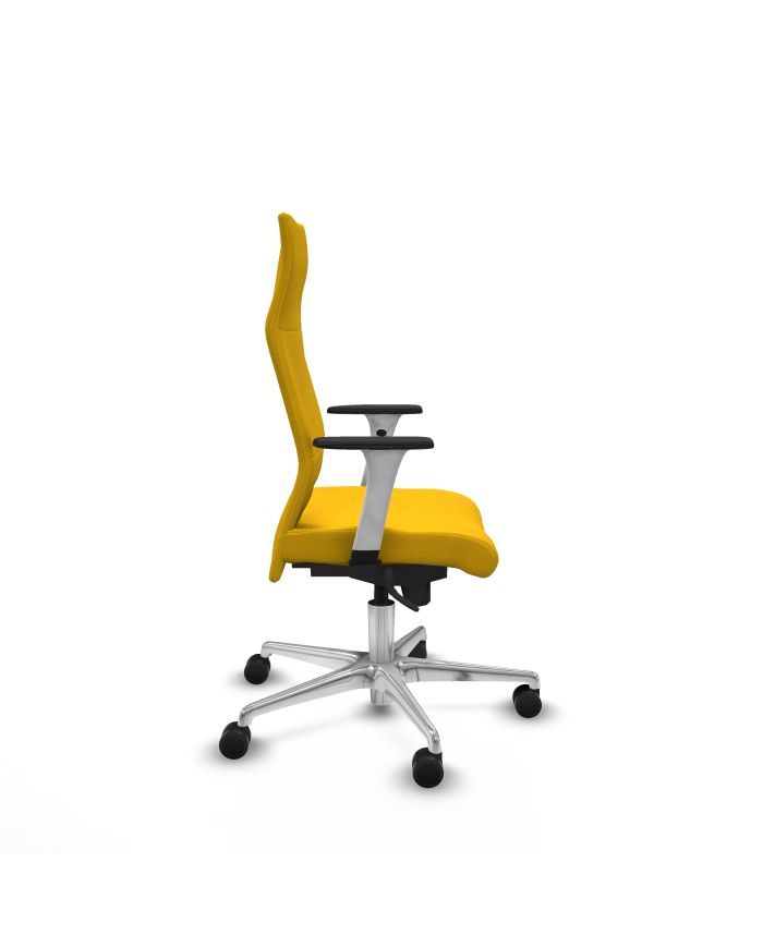 Silla Ergonómica Albacete dirección sincro bali brazos 1D blancos base aluminio ruedas 65 nailon
