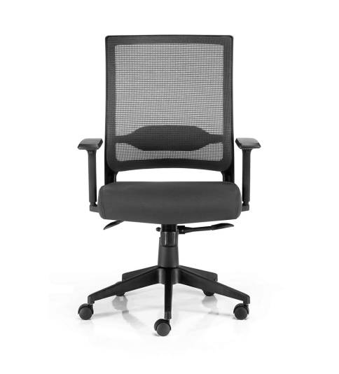 Silla de Oficina SIDNEY de Euromof en acabado negro, uso recomendado 8 horas-0