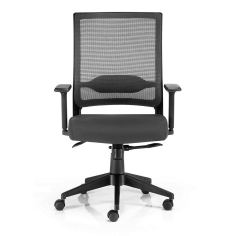 Silla de Oficina SIDNEY de Euromof en acabado negro, uso recomendado 8 horas