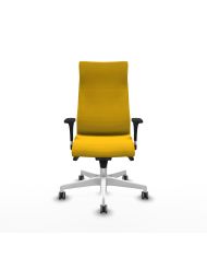 Silla Ergonómica Albacete dirección sincro bali brazos 1D cromados base blanca ruedas 65 engomadas