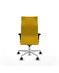 Silla Ergonómica Albacete dirección sincro bali brazos 1D cromados base blanca ruedas 65 nailon