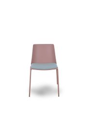 Silla Pack 4 sillas Orgaz bali carcasa rosa y chasis rosa