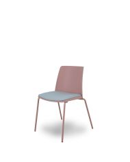 Silla Pack 4 sillas Orgaz bali carcasa rosa y chasis rosa