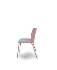 Silla Pack 4 sillas Orgaz bali carcasa rosa y chasis rosa