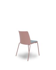 Silla Pack 4 sillas Orgaz bali carcasa rosa y chasis rosa