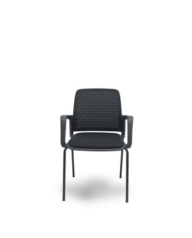 Silla Confidente Pack 4 sillas Opti519 respaldo malla negra