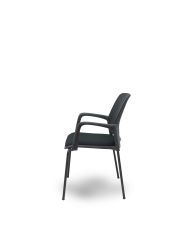 Silla Confidente Pack 4 sillas Opti519 respaldo malla negra asiento negra