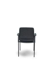 Silla Confidente Pack 4 sillas Opti519 respaldo malla negra asiento negra