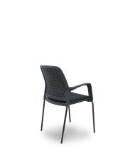 Silla Confidente Pack 4 sillas Opti519 respaldo malla negra asiento negra