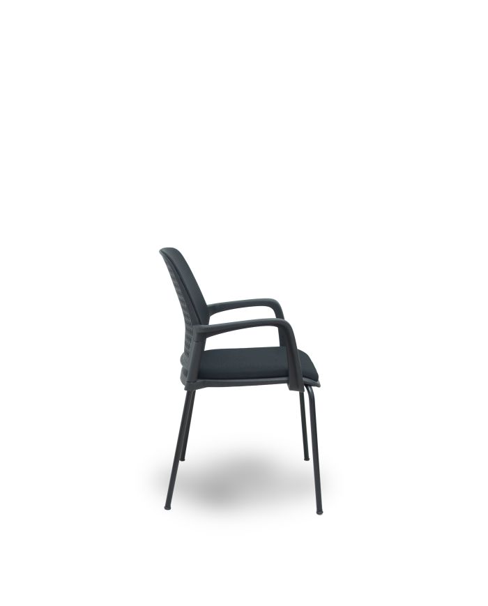 Silla Confidente Pack 4 sillas Opti519 respaldo malla negra