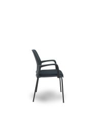 Silla Confidente Pack 4 sillas Opti519 respaldo malla negra asiento negra