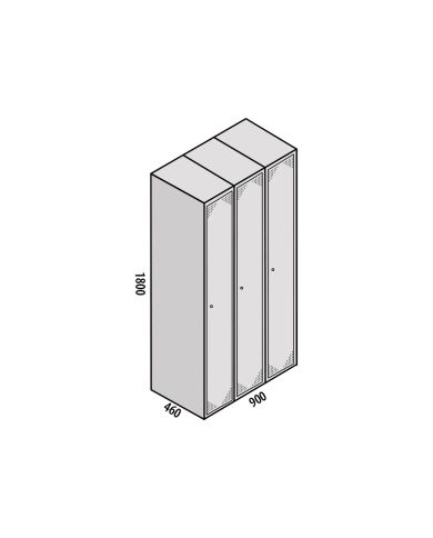 TAQUILLA MONTADA ECO 1 PUERTA - 3 MÓDULOS