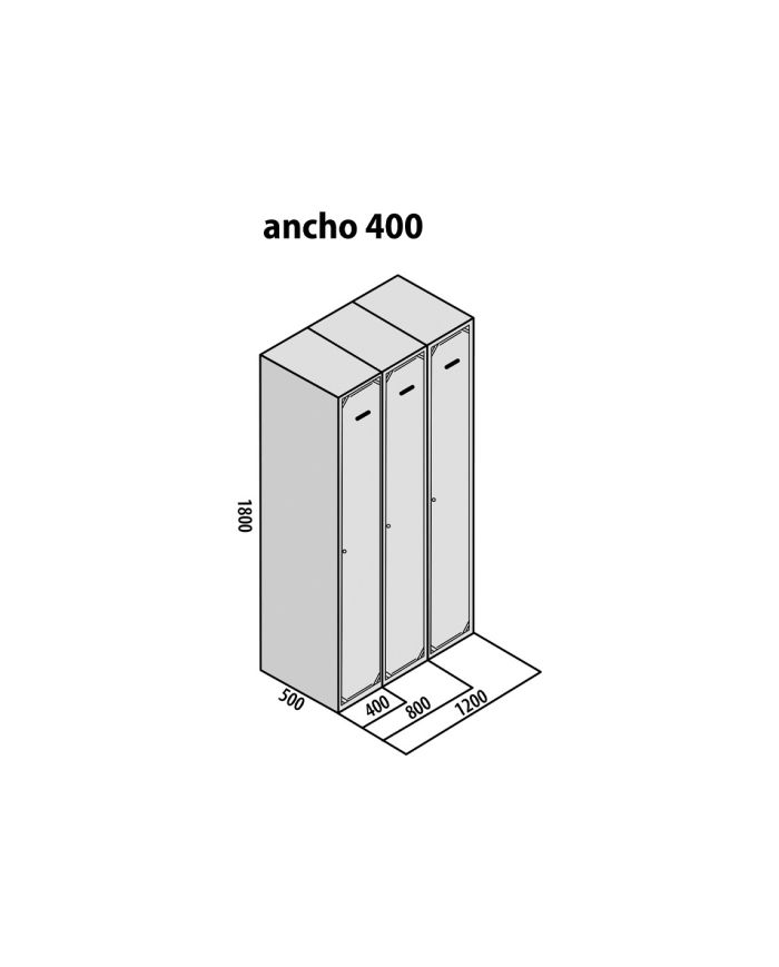 TAQUILLA BD 400 1 PUERTA 1 MÓDULO ROJO