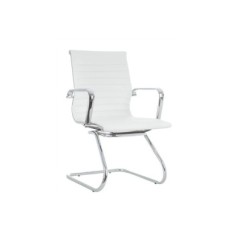 Pack Sillas Oficina LONDRES compuesto por 1 sillón alto + 2 sillones fijos, blanco