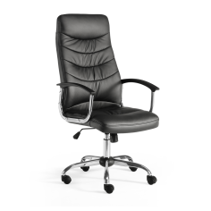 Sillón de dirección OSLO de Euromof, en acabado ecopiel negro