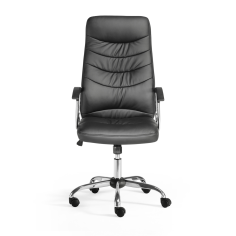 Sillón de dirección OSLO de Euromof, en acabado ecopiel negro