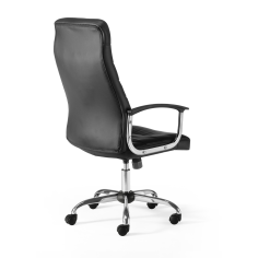 Sillón de dirección OSLO de Euromof, en acabado ecopiel negro