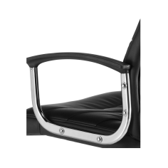 Sillón de dirección OSLO de Euromof, en acabado ecopiel negro