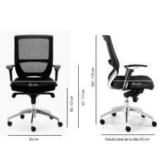 Silla de Oficina MALTA de Euromof, uso recomendado 8 horas