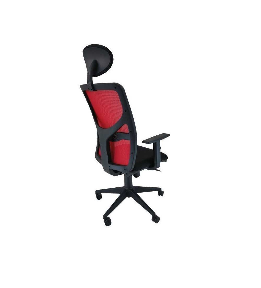 Silla ergonómica de oficina modelo LUMBARIS, con cabezal, brazos regulables