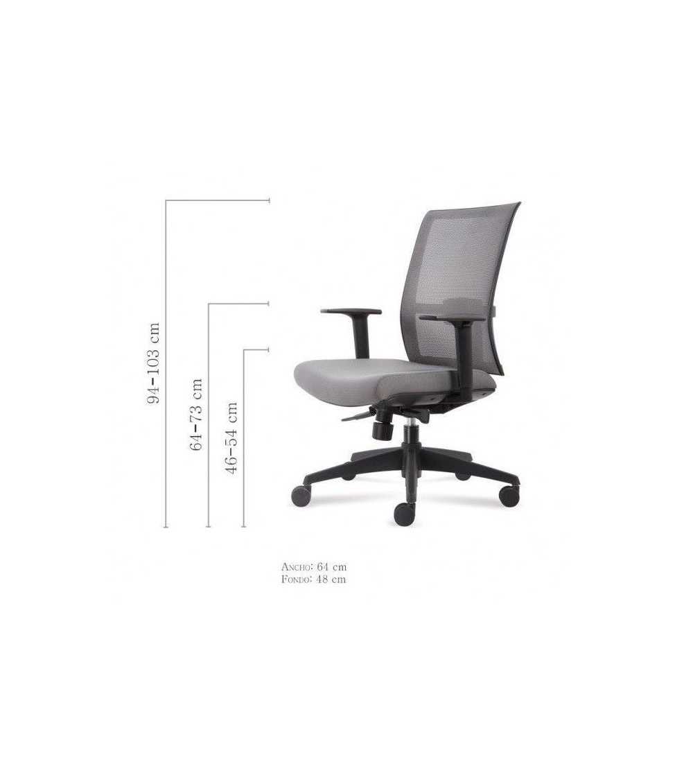 Silla ergonómica de oficina modelo COMFIEX, con brazos regulables