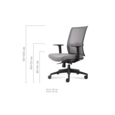 Silla ergonómica de oficina modelo COMFIEX, con brazos regulables